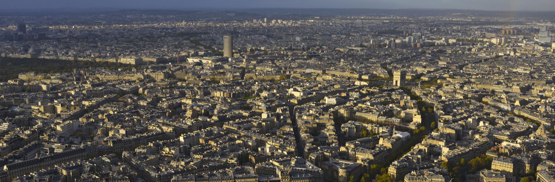 Vue aérienne sur Paris